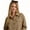 Khaki, variant on CBASIHI Womens Cropped Corduroy Jackets- Casual Vintage Loose Fit Classic Collar Long Sleeve Lightweight Button Down Shackets Pink Size S-2XL