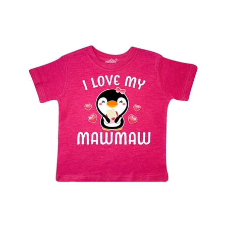 

Inktastic I Love My Mawmaw with Cute Penguin and Hearts Gift Toddler Toddler Girl T-Shirt