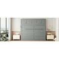 thumbnail image 5 of Newest Queen Size Murphy Bed Wall Bed with Top Cabinets,Gray, 5 of 6