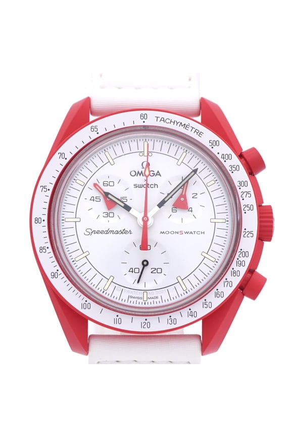 Pre-Owned Omega x Swatch Speedmaster Moonwatch Mission to the Mars SO33M100 Quartz... (Good)