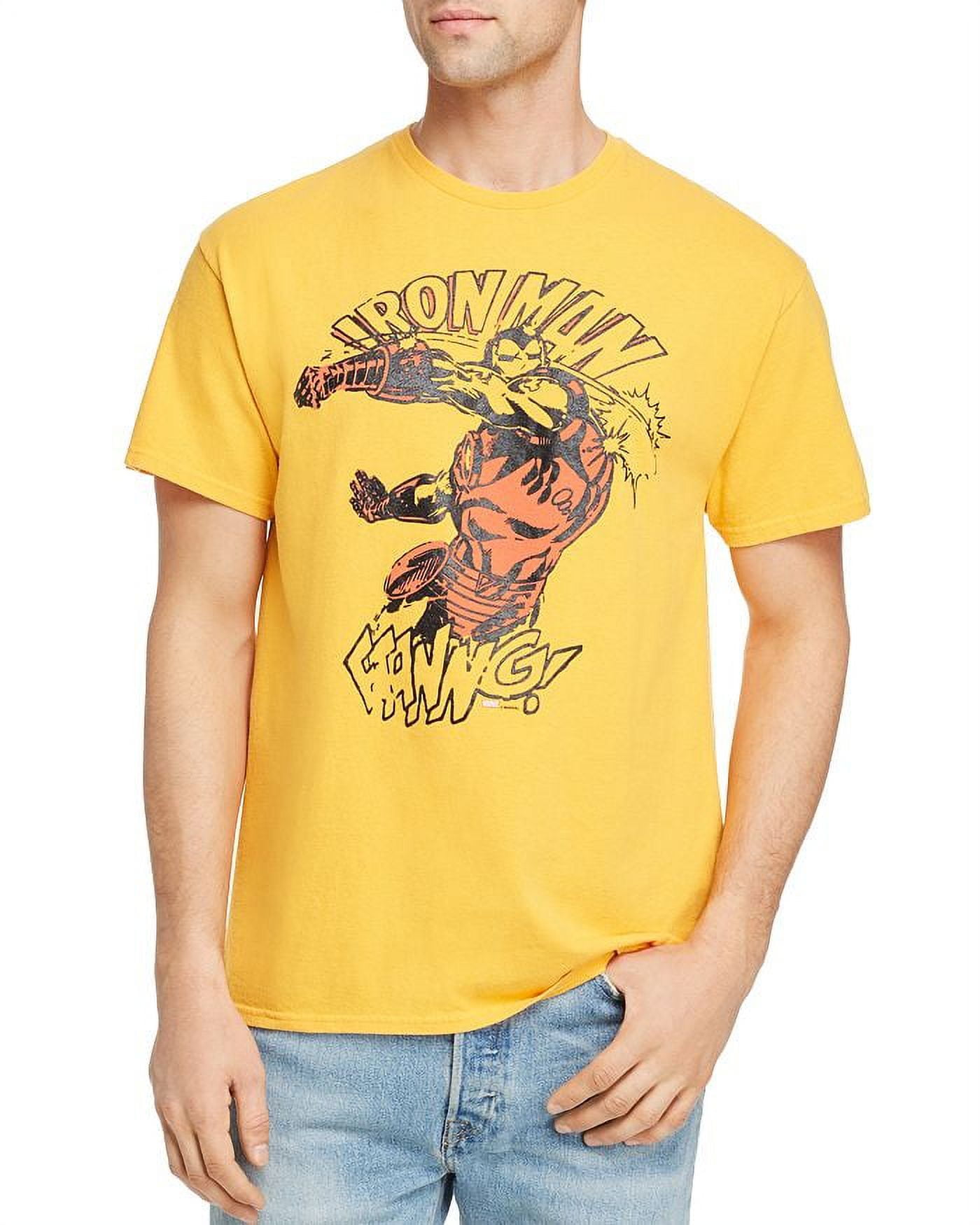 Junk Food Mens Iron Man Cotton Graphic Graphic T-Shirt Orange L