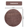thumbnail image 2 of Home Weavers Rodeo Collection Living Room Rug, Machine Washable Area Rugs, Rug For Living Room, Reversible Area Rugs, Kitchen Runner, Indoor Floor Rug, Easy To Clean, 4'7" Round, Brown, 2 of 2