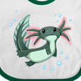 thumbnail image 4 of Inktastic Cute Axolotl Swimming with Bubbles Boys or Girls Baby Bib, 4 of 4