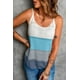 thumbnail image 4 of ABPHQTO Camiseta sin mangas de punto colorblock con tirantes finos ajustables azul cielo para mujer, 4 of 5