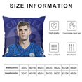 thumbnail image 2 of Christian PulisicFundas de almohada de terciopelo con tema, regalos de funda de almohada, decoración para el hogar, cojín de lanzar, regalo de cumpleaños para fans y parejas. 56*56cm., 2 of 6