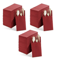thumbnail image 1 of 150PCS Disposable Dinner Napkins with Built-in Flatware Pocket,Prefolded Cloth Like Paper Napkins for Wedding Red, 1 of 7