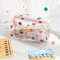 thumbnail image 5 of Clear Flower Makeup Bags Transparent Floral Cosmetic Bag Travel Wash Bag Waterproof Toiletry Storage Pouch for Women Girls Colorful, 5 of 5