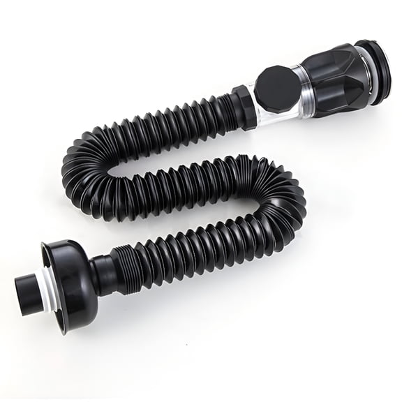 HIBIBUD Sink Drain Kit Drain Pipe Kit Bathroom Drain Kit with Flexible Expandable P Trap Flexible Drain for Bathroom and Kitchen for 1 1/4" & 1 1/2" Drain Hole,Black,11.61-38.77 inch