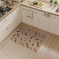 thumbnail image 2 of ODIKA 3'x5' Tan Brown Abstract Geometric Scattered Washable Accent Rug Modern Circle Oval Shape Artistic Pattern for Bedside, Nursery Room, Pet Friendly & Non-Shedding, 2 of 7