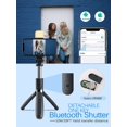 thumbnail image 4 of IBAOLE Selfie Stick, 40 inch Extendable Selfie Stick Tripod with Remote/Fill Light/Detachable Holder for iPhone 12 Pro Max/11 Pro Max/XR/XS Max, Android, Gopro, Small Camera Black, 4 of 7