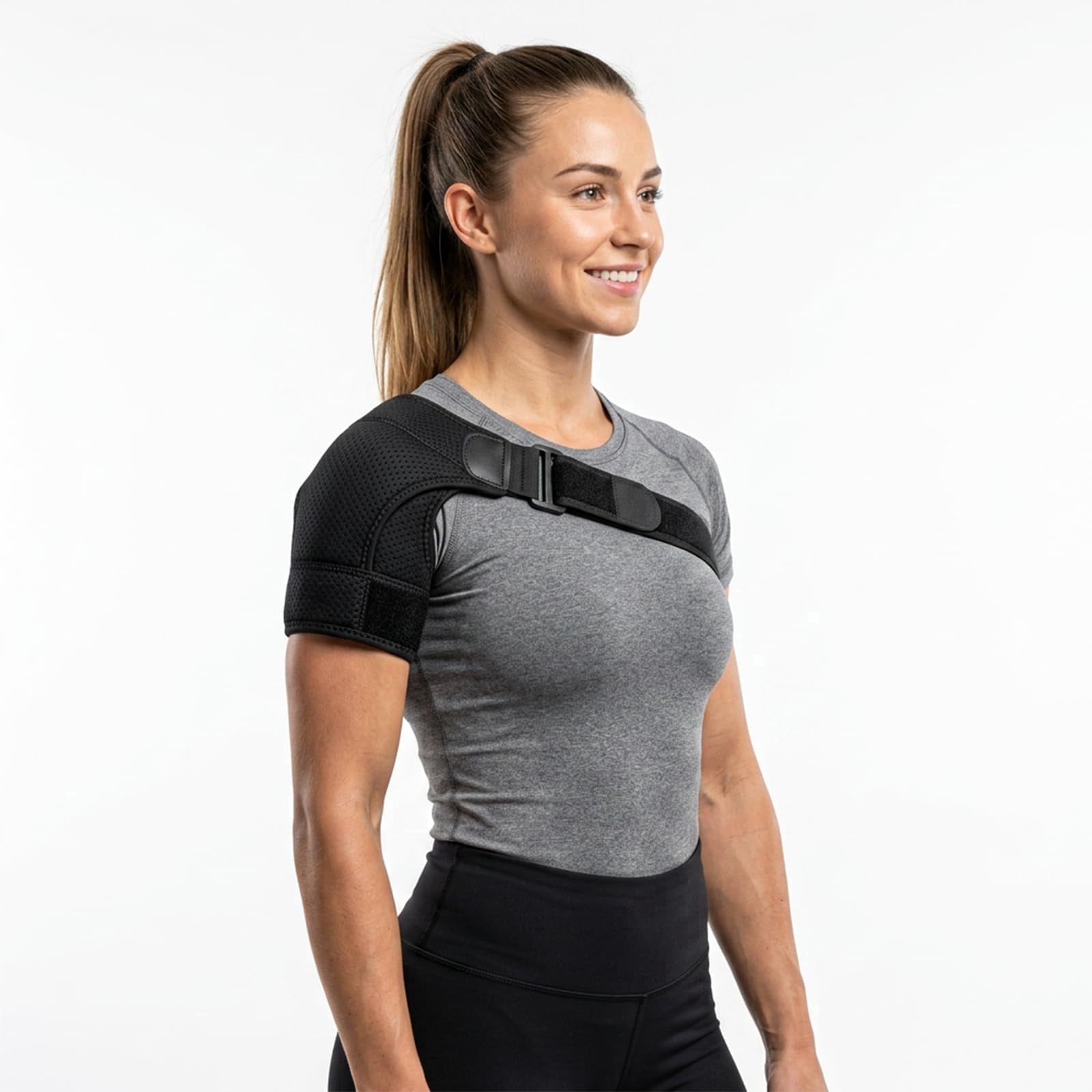 zenkeyz, Shoulder Brace for Men and Women, 3XL, Black, Rotator