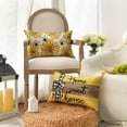 thumbnail image 2 of Home Sweet Home Bee Sunflower Throw Pillow Covers, 12 x 20 Inch Love Lives Here Spring Summer Stripes Cushion Case for Sofa Couch Set of 4, 2 of 6