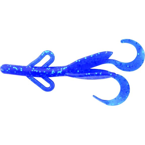 Zoom Fishing Lures 042110-SP Baby Brush Hog 4 Inch Trailer 4 Inch 12 Pack Sapphire Blue