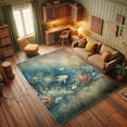 thumbnail image 3 of Ambesonne Underwater Decorative Rug Carpet, Corals and Fish Nautical, 5' 1" X 7' 5", Grey Yellow Sea Blue, 3 of 5