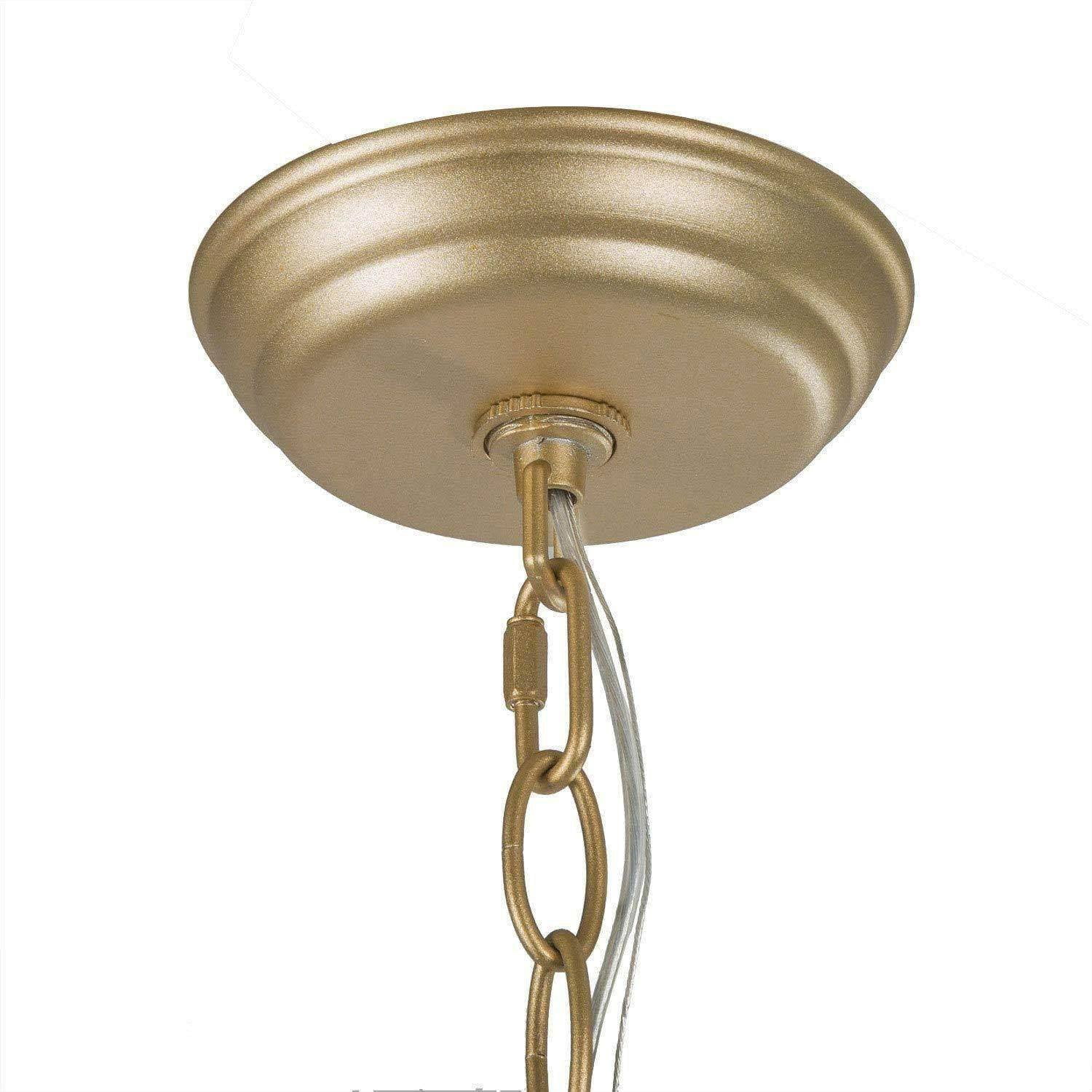 LNC 8-Light Matte Gold Candle Chandelier for Kitchen, Dining or Living Room