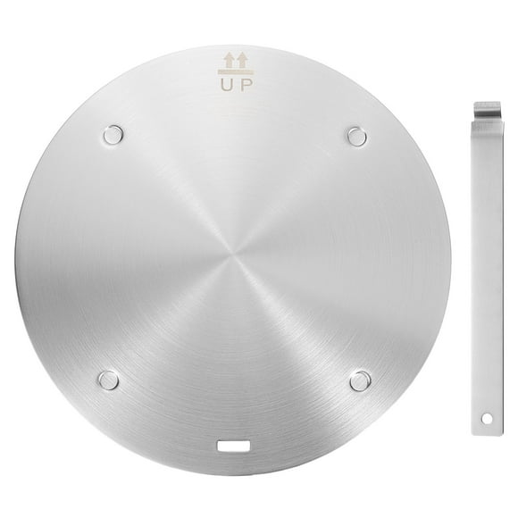 Placa difusora de calor para estufa de gas de 9.4 pulgadas con mango removible, tono plateado