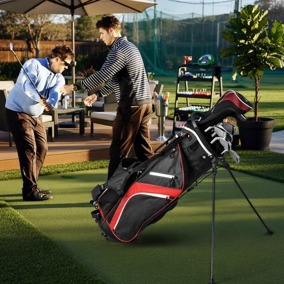 Resenkos Golf Carry Bag,Golf Stand Bag,Lightweight Golf Stand Bag with 14 Way Top Dividers and 6 Pockets-Red