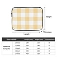 thumbnail image 3 of Tartan Plaid Yellow Portable Laptop Sleeve Compatible with MacBook Air Notebook Computer Case for Men Women College School Students, 3 of 7