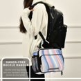 thumbnail image 6 of FORMRS Student Insulated Lunch Bag with Shoulder Strap Reusable Cooler Box for School, Abstract Pink, 6 of 9