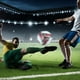 thumbnail image 2 of Soidarity Regalo de fútbol oficial de talla 5 resistente al desgaste de PVC para fanáticos del fútbol, adecuado para todas las Deportes y aire libre Estilo de tres hojas rojo. cinco, 2 of 6