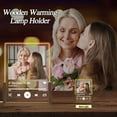 thumbnail image 2 of Customized Acrylic Plaque with Photos, Personalized Photo Plaque with LED Base Custom Music Plaque Picture Frames Valentines Birthday Gifts for Wife Husband Parents Friend (Walnut Warm Light Base), 2 of 5