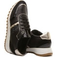 thumbnail image 4 of Geox D Tabelya A Women's Low Top Lace Up Casual Leather Sneakers In Black Size 8, 4 of 6