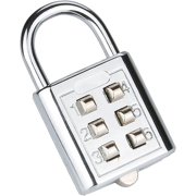 Pack of 3 Heavy Duty Combiniation Padlock - 4 Digits Combination 30mm Padlock - Zinc Alloy for Corrosion Resistance - Waterproof Keyless-Lock for Home, School & Garage Locker-Silver