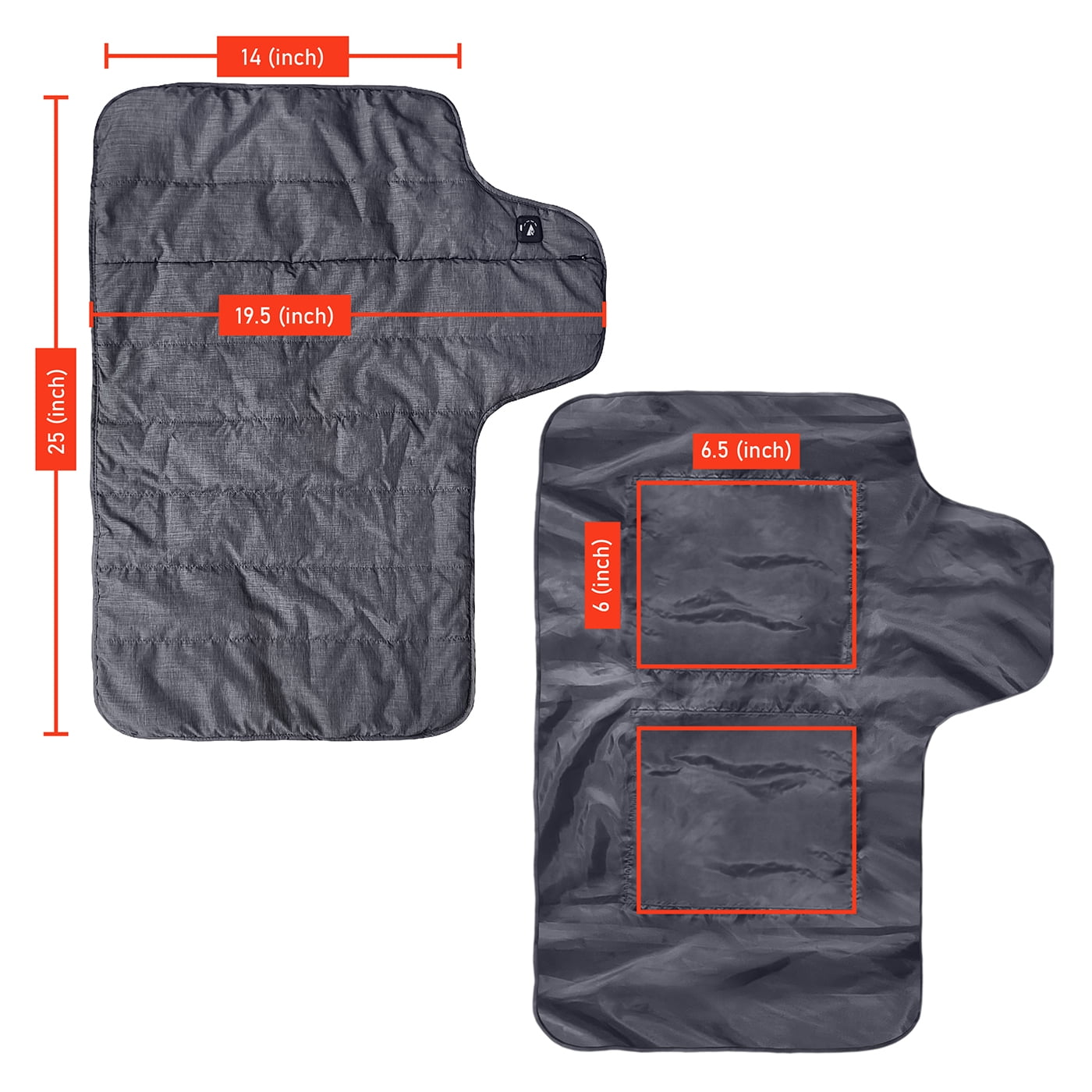 ActionHeat 7V Battery Heated Sleeping Bag Pad in Grey, One Size, Spot or Machine Wash Cold