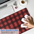 thumbnail image 4 of Long Mouse Pads for Desk,Red and Black Christmas Plaid Pattern Desk Mats on Top Of Desks, Desk Mouse Pad Extra Large with 3mm Non-Slip Base and Stitched Edge for Gaming,Office,Work,Home 31.5x15.7in, 4 of 5
