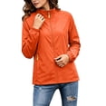 thumbnail image 3 of Cilsoka Women's Softshell Jacket Water Resistant Full Zip Windbreaker Lightweight Plus Size Coat with Stand Collar and Zip Pockets, 3 of 6
