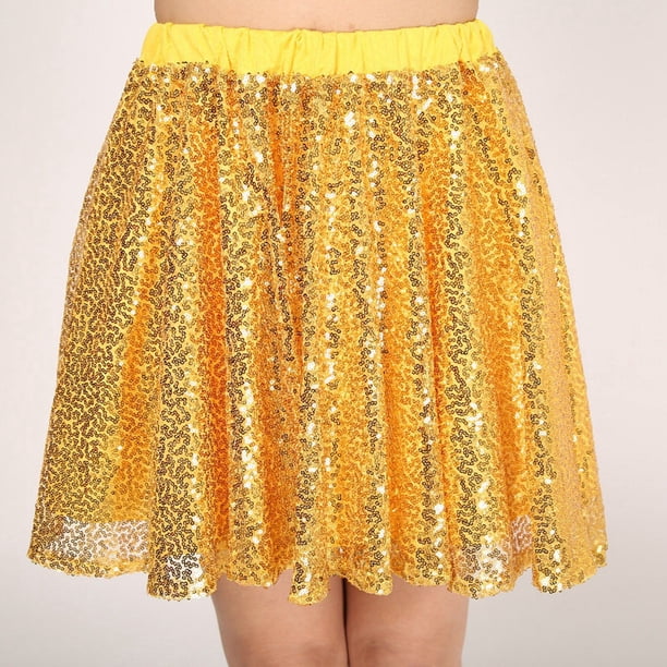 WILLBEST Faldas Para Mujer, Vestido De Lentejuelas Con Flecos Brillantes Para Actuaciones, Escenarios, Fiestas, Ropa De Baile Brillante Para Eventos Y Presentaciones.