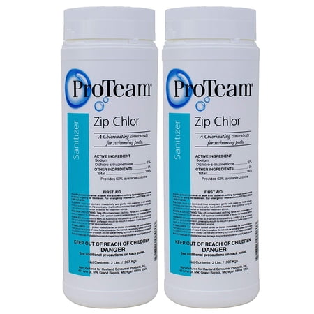 ProTeam Zip Chlor 2 lb 2 Pack A Chlorinating Granule for Swimming Pools & Spas