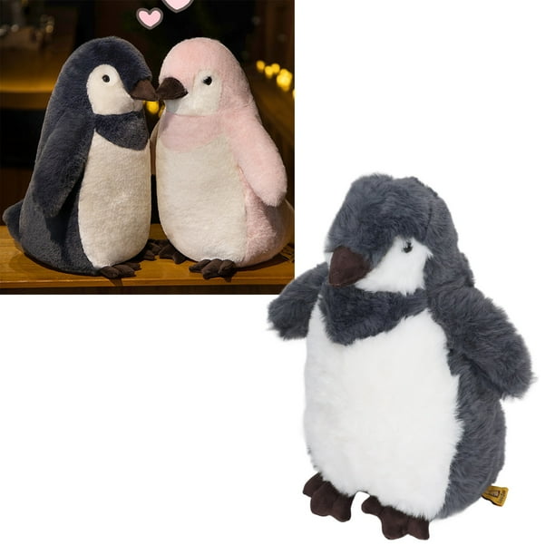 Pingüino De Peluche Súper Suave – Gris, 23 Cm, Realista Y Abrazable, Perfecto Como Regalo De Cumpleaños O Decoración Para Niños Y Niñas