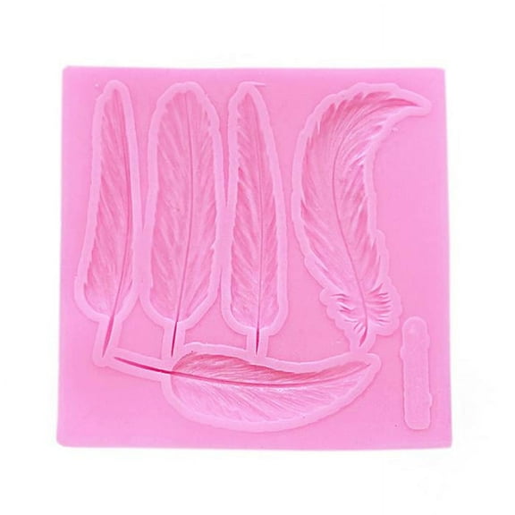 Silicone Feather Mold with 5 Shapes