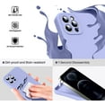 thumbnail image 3 of Liquid Silicone Case for iPhone 12 Pro, [Camera Protection] [Anti Fingerprint] [Wireless Charging] 4 Layer Phone Case Protective Cover, Built-in Microfiber Case Cover, 6.1", Purple, 3 of 14