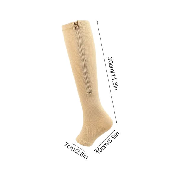 Yhmxh Calcetines para mujer 15-25 mmHg, calcetines largos, medias de viaje, medias de soporte para varices, edema, viajes, deportes