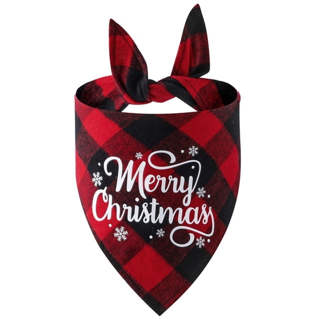 Algodón A Cuadros Para Saliva De Perro, Baberos Triangulares De Una Sola Capa, Accesorios Para Bufanda, Toalla De Saliva Para Mascotas Para Fiestas De Navidad Y Fotos Eigraketly HA044040-03