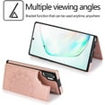 thumbnail image 3 of Design for Samsung Galaxy Note 10 Plus/10+ Wallet Case,PU Leather Phone Cases with Screen Protector Card Holder,Stand Shockproof Flip Protective Cover for Girls Women 6.8 inch Rose Gold, 3 of 11