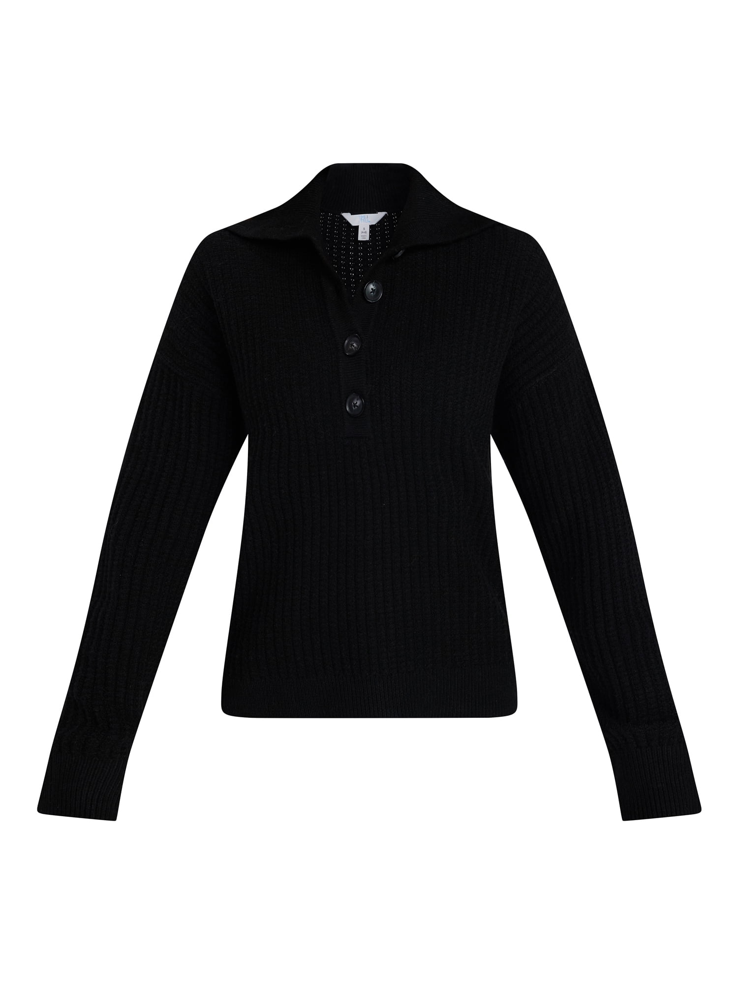 Time and Tru Women's Pullover Henley Sweater, Sizes XS-XXXL