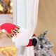 thumbnail image 5 of Puntoco Botón de cortina de Navidad Decoración de Papá Noel Muñeco de nieve Cierre de velcro Decoración de cortina Suministros de decoración navideña, 5 of 6