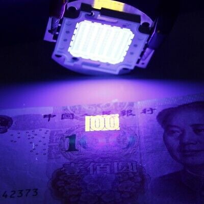 

100W UV395-400Nm Violet LED Light Purple Ultraviolet Light Emitter Ultra Violet Bulb Lamp Beads