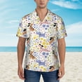 thumbnail image 4 of Daiia Floral Puppy Hawaiian Shirt for Men Gentle Cotton Regular Short Sleeve Casual-3X-Large, 4 of 9