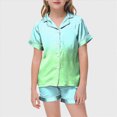 thumbnail image 4 of TOWED22 Girls Pajamas Set 2 Pcs Stretch Soft Pjs Loungewear Button-Down Sleepwear for kids,12-13 Y, 4 of 5