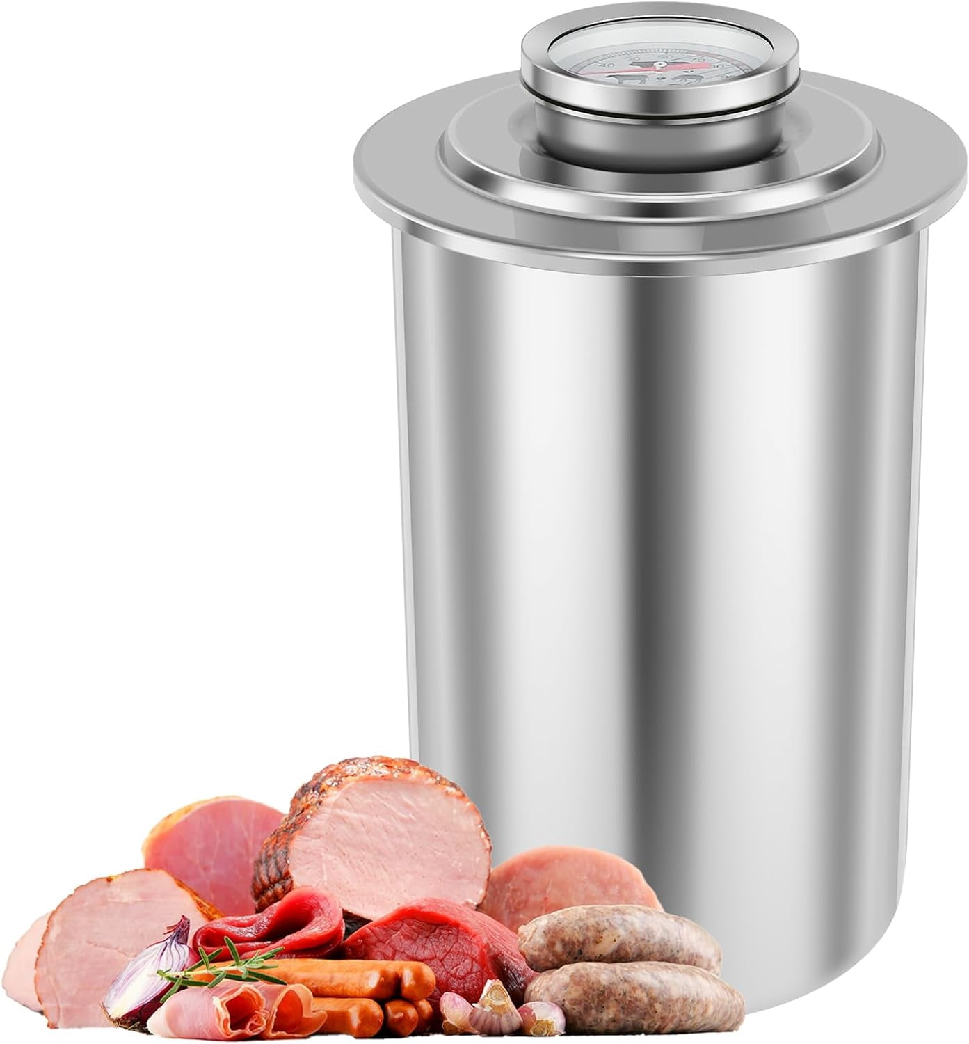 Ham Maker Meat Press for Making Ham Press Deli Meat Maker, Homemade Lunch Meat Press Maker with Thermometer, Meat Press Mold Cooker for Deli Meat