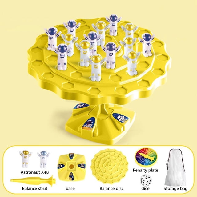 Feltree Astronaut Tree Stacking Puzzle - Math Balancing Game for Kids, Educational Toy to Train Fine Motor Skills and Strategy