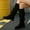 #105-Black, variant on Women's Fashion Casual Winter Knee-High Boots – Solid Color Round Toe Pull-On Design with Low Block Heel for Comfortable Daily Winter Wear