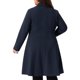 thumbnail image 3 of Abrigos de mujer de tallas grandes Agnes Orinda, con solapa de muesca, doble botonadura, elegante, abrigo de invierno en línea A, abrigo de guisante 1X azul oscuro, 3 of 5