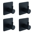 thumbnail image 1 of 4 paquetes, gancho adhesivo 3M, gancho de pared para baño, acero inoxidable, negro TUNC Sencillez, 1 of 5