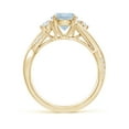 thumbnail image 2 of ANGARA Natural Nature Inspired 1.12 ct Aquamarine & Diamond Twisted Vine Ring in 14K Yellow Gold for Women (Size-7mm) | March Birthstone, Anniversary, Jewelry Gift for Women | Natural Aquamarine Ring, 2 of 9