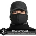 thumbnail image 4 of HOMEYA Men Winter Trapper Hat with Ear Flap Face Mask Aviator Hunting Warm Snow Ski Cap, Windproof Ushanka, Black, 4 of 8